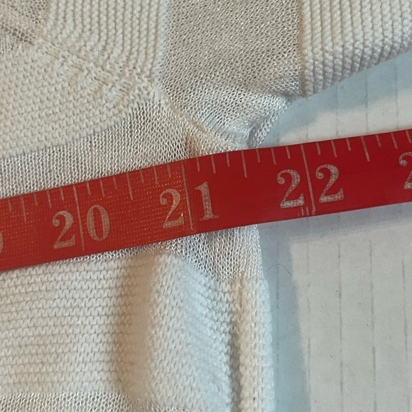 MICHAEL MICHAEL KORS Sz XL Sheer Stripe Long Sleeve Sweater Top - Picture 9 of 10